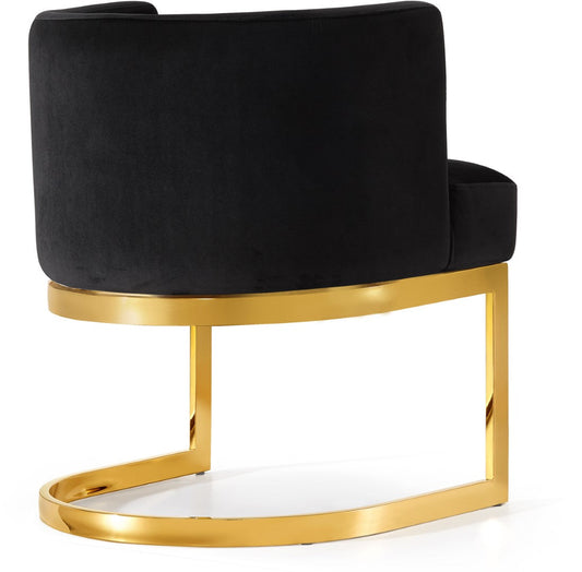 Gianna Velvet Dining Chair - Contemporary Retro Design with Plush Comfort and Stunning Gold Base