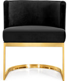 Gianna Velvet Dining Chair - Contemporary Retro Design with Plush Comfort and Stunning Gold Base