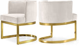 Gianna Velvet Dining Chair - Contemporary Retro Design with Plush Comfort and Stunning Gold Base