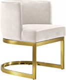 Gianna Velvet Dining Chair - Contemporary Retro Design with Plush Comfort and Stunning Gold Base