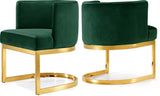 Gianna Velvet Dining Chair - Contemporary Retro Design with Plush Comfort and Stunning Gold Base
