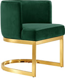 Gianna Velvet Dining Chair - Contemporary Retro Design with Plush Comfort and Stunning Gold Base