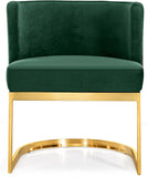 Gianna Velvet Dining Chair - Contemporary Retro Design with Plush Comfort and Stunning Gold Base