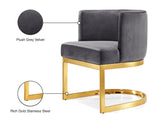Gianna Velvet Dining Chair - Contemporary Retro Design with Plush Comfort and Stunning Gold Base