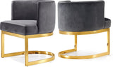 Gianna Velvet Dining Chair - Contemporary Retro Design with Plush Comfort and Stunning Gold Base