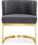Gianna Velvet Dining Chair - Contemporary Retro Design with Plush Comfort and Stunning Gold Base