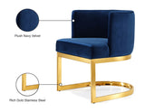Gianna Velvet Dining Chair - Contemporary Retro Design with Plush Comfort and Stunning Gold Base