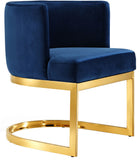Gianna Velvet Dining Chair - Contemporary Retro Design with Plush Comfort and Stunning Gold Base