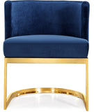 Gianna Velvet Dining Chair - Contemporary Retro Design with Plush Comfort and Stunning Gold Base