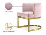 Gianna Velvet Dining Chair - Contemporary Retro Design with Plush Comfort and Stunning Gold Base