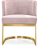 Gianna Velvet Dining Chair - Contemporary Retro Design with Plush Comfort and Stunning Gold Base