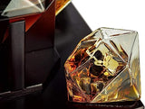 The Wine Savant Diamond Whiskey Glasses, Set of 2 10 oz