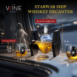 Dark Nova Interceptor Decanter Set | Handmade Glass | 17 Oz