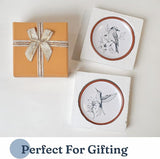 Hummingbird Terracotta Wall Plates Set of 2 – 8 Inch Décor