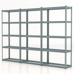 Tangkula 5-Tier Garage Storage Shelves, Heavy Duty Metal Storage Shelving Unit, 35.5" L x 15.5" W x 72" H