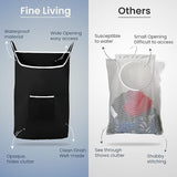 Door Hanging Laundry Bag - Black - XL