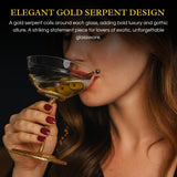 Snake Serpent Cocktail Glasses - 2 Set
