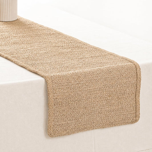 Jute Table Runner 14x72 Inch – Reversible Rustic Farmhouse Burlap Dining Décor