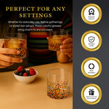 Large Confetti  DOF Glasses – Set of 2- 11oz