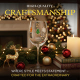 Stemmed Christmas Icon Glass Cups - 14 oz