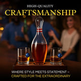 The Wine Savant Bowling Decanter, Sports Themed Whiskey Gift Set Glass Liquor Display Drinkware Bar Accessory - Clear