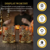 Golden Spider Whiskey Glasses Set of 2