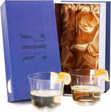 Vintage Crystal Lowball Tumbler Glasses, Set of 2 (5 OZ)