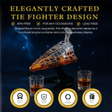 Galactic Command Cruiser Decanter Set | Handmade Glass | 17 Oz