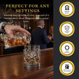 Stag Whiskey Glass, Single Piece, 11.8oz 3.7in Clear Borosilicate Alloy Sleeve