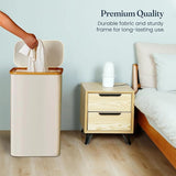 Fine Living 85L Slim Laundry Hamper with Lid & Handles, Ivory