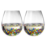 Large Stemless Wine Glasses – Set of 2-14oz