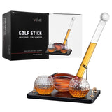 Golf Club Whiskey Decanter and 2 Liquor Glasses - 29 OZ Decanter & 15 OZ Glass Set