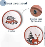8-Inch Terracotta Christmas Plates Set of 2