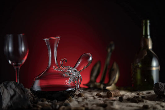 Octopus Tentacle Glass Decanter Handcrafted Decorative