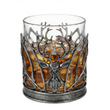 Stag Whiskey Glass, Single Piece, 11.8oz 3.7in Clear Borosilicate Alloy Sleeve