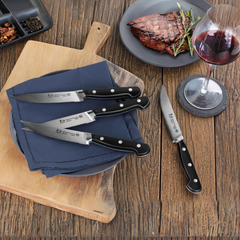 V2 Series 4-Piece 5-Inch Steak Knife Set, Forged German Steel, 1020373