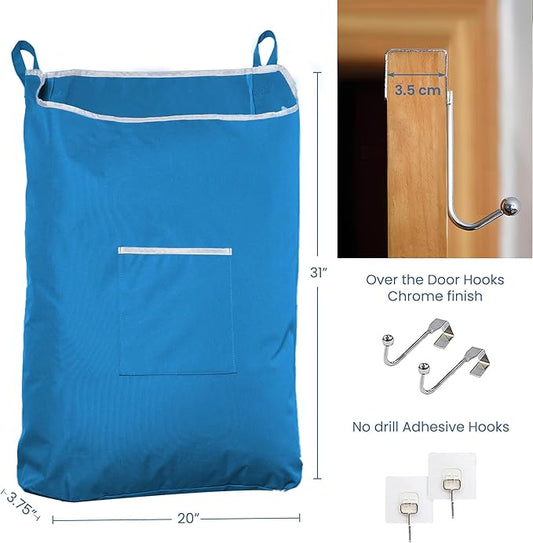 Door Hanging Laundry Bag - Light Blue - XL
