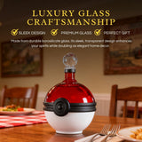 Monster Trainer Capture Sphere Whiskey, Wine Decanter Red White Glass Liquor Bottle 18.6oz