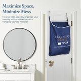 Door Hanging Laundry Bag - Navy blue with Printed DYPH - XL