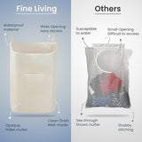 Door Hanging Laundry Bag - Beige - L