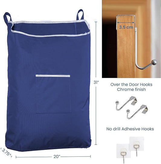 Door Hanging Laundry Bag - Navy Blue - XL