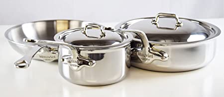 Mauviel M'COOK 5-Ply 5-Piece Cookware Set With Cast Stainless Steel Handles