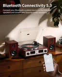 Angels Horn AH6 Turntable HiFi System - Premium Record Player with Speaker