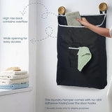 Door Hanging Laundry Bag - Black - L