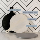 Black Mango Wood Paddle Board – 16"x12" Serving Tray