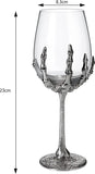 Stemmed Skeleton Wine Glasses Set of 2