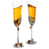 The Wine Savant Stemmed Single Skeleton Glasses Single Glass 7oz