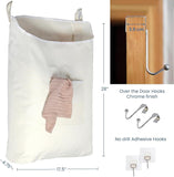Door Hanging Laundry Bag - Beige - L