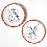 Hummingbird Terracotta Wall Plates Set of 2  8 Inch Decor (8 Units)