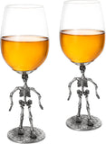 Stemmed Skeleton Wine Glass Set of 2